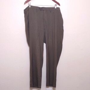 SLIGHTLY USED HAGGER CLASSIC FIT ECLO STRIA SIZE 38X30 COLOR GRAY BROWN SLACKS